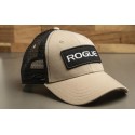 ROGUE PATCH TRUCKER HAT TAN BLACK