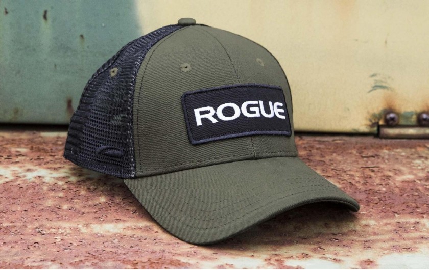 ROGUE PATCH TRUCKER HAT OLIVE BLACK