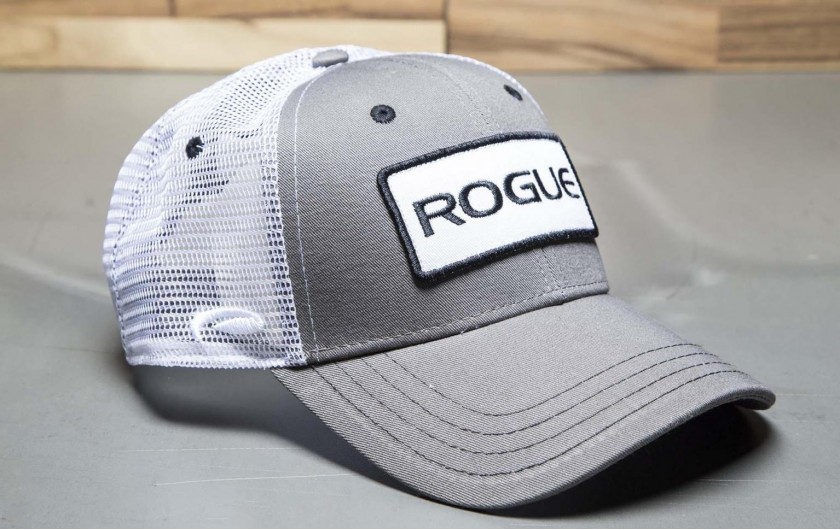 ROGUE PATCH TRUCKER HAT WHITE GREY