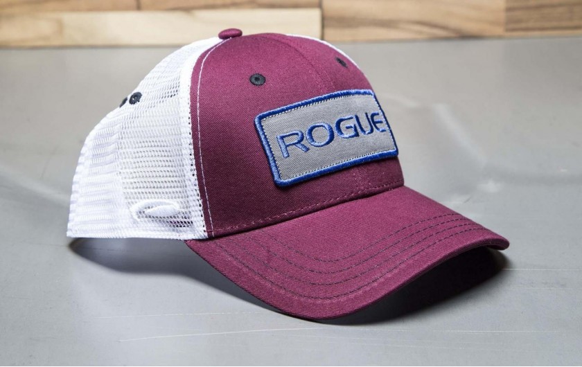ROGUE PATCH TRUCKER HAT MAROON