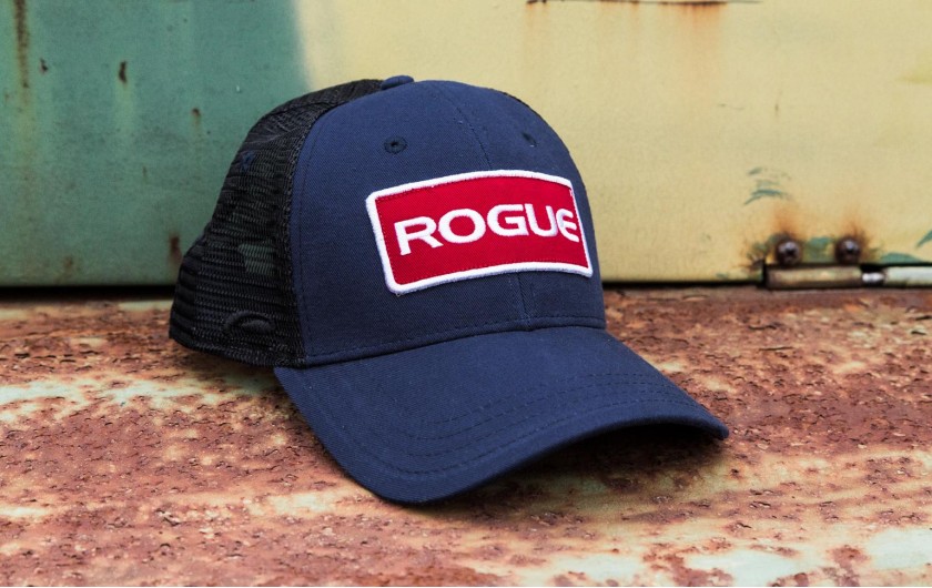 ROGUE PATCH TRUCKER HAT NAVY BLACK
