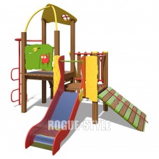 Игровой комплекс красно-зелено-желтый "Кроха-NEW"