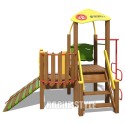 Игровой комплекс красно-зелено-желтый "Кроха-NEW"